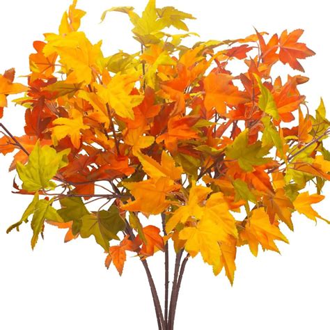 bag of fake fall leaves|artificial fall leaves branches.